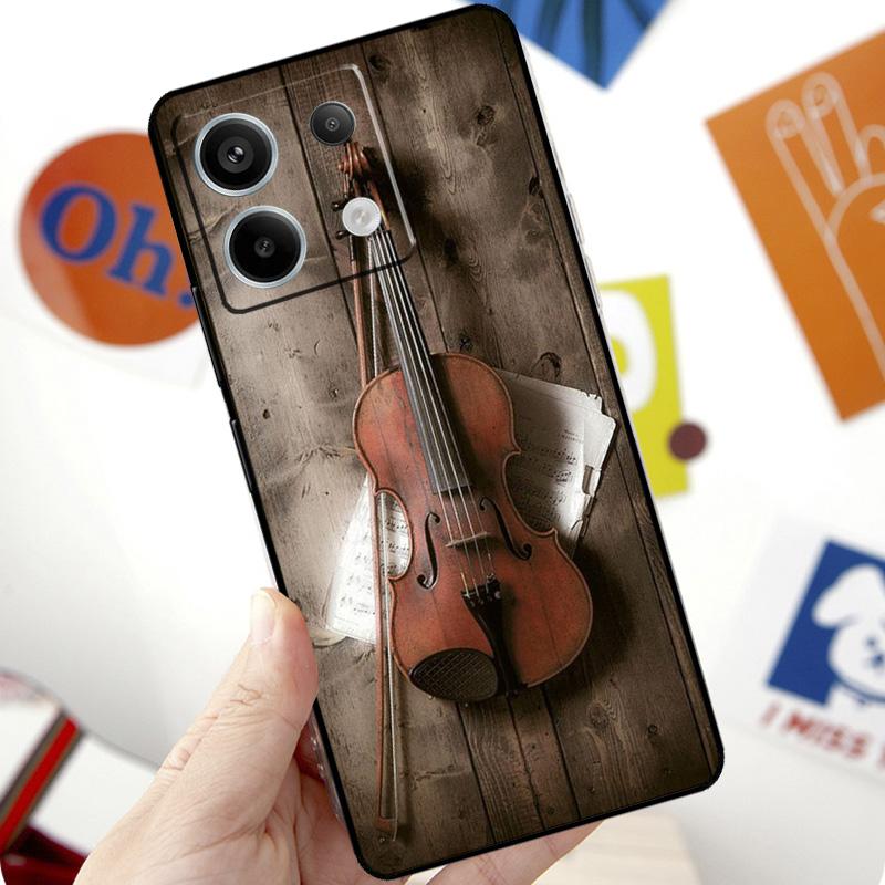 Elegant Violins Bow Sheet Music Funda For Xiaomi Redmi Note 13 10 11 12 14 15 Pro Plus Case For Redmi 15 12C 13C 14C 10C 15C