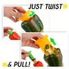 2 in 1 Pepper Chili Bell Jalapeno Corer Seed Remover Green Pepper Chilli Cutter Corer Slicer Fruit Peeler Kitchen Utensil