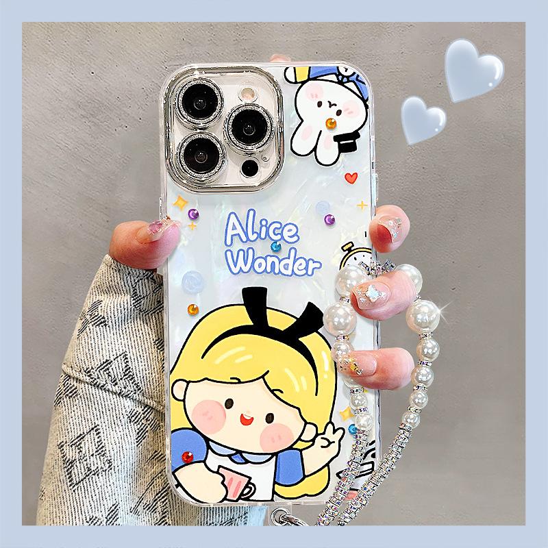 Dumbo Bracelet Suitable for Apple 13 Promax Mobile Phone Case 16 Cute Cartoon 15 All Inclusive 14 High-end Sense 12 Women