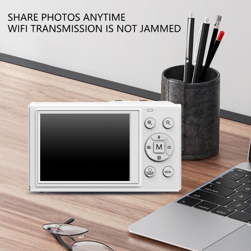 5K Double Screen Digital Camera 80MP High Resolution 18X Digital Zooming WiFi Streaming Builts in Flashing for Photography Beginners