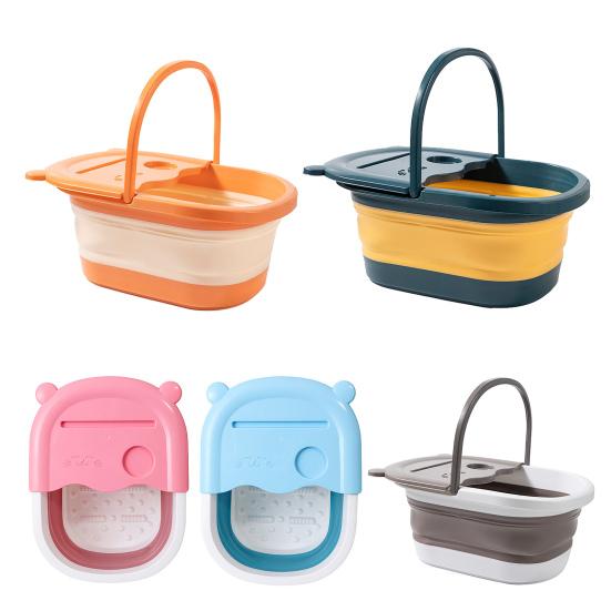 Folding Foot Bath Basin Space-saving Foot Relaxation Tub Massage Foot