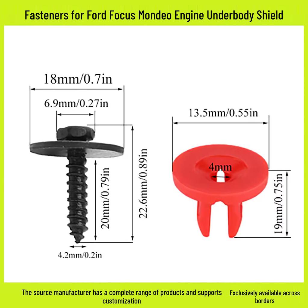 Ford Focus MK2 Mondeo Engine Underbody Shield Fixing Kit - Best Seller