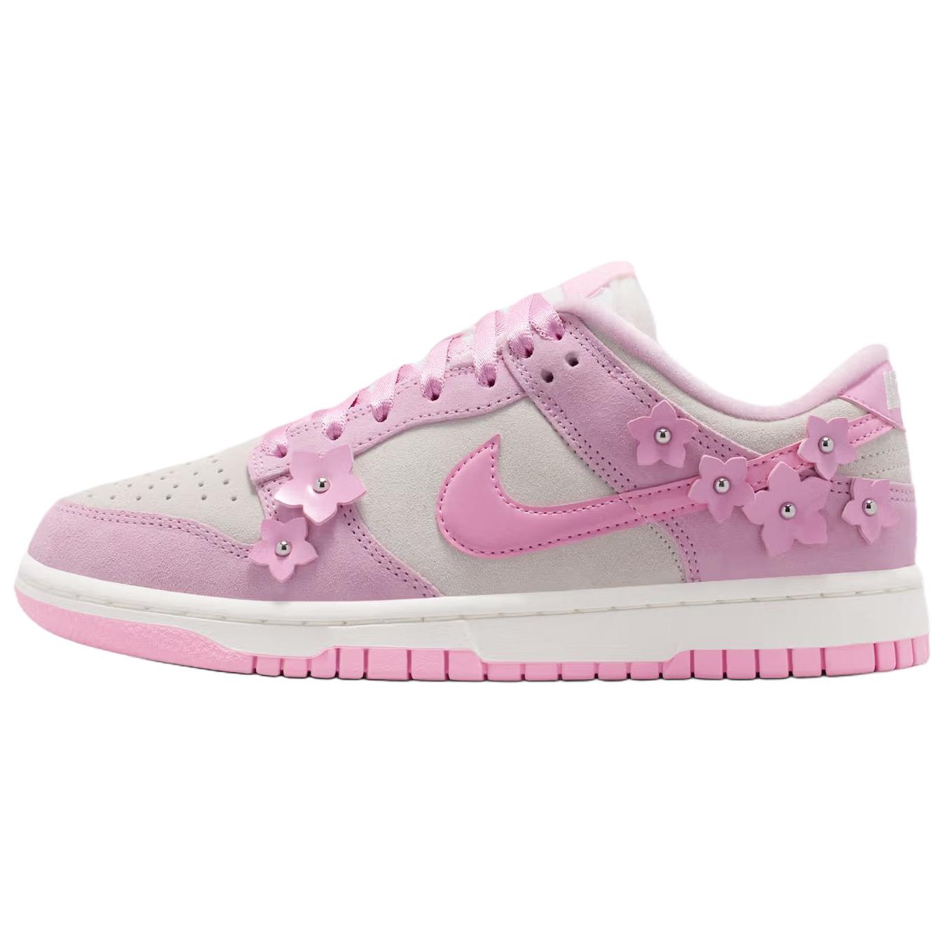 Nike Dunk Low Damen Pinke Blume Damen Sneaker Pink-Foam Pink-Rise-Sail-Metallic-Silver IV4726-600 37.5