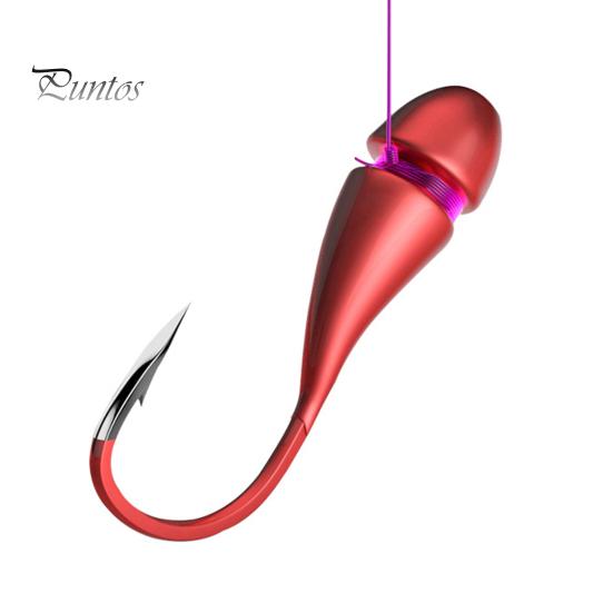 Long Lasting Fishhooks 50Pcs Red Fishing Hook Heavy Duty Metal 45 Degrees Sharp Durable Barbed Freshwater Saltwater Bass Perch Accessories Hooks