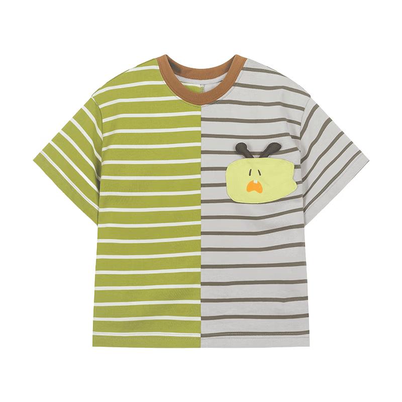 M.Latin Boys  Summer Color-Block Cartoon T-Shirt 100