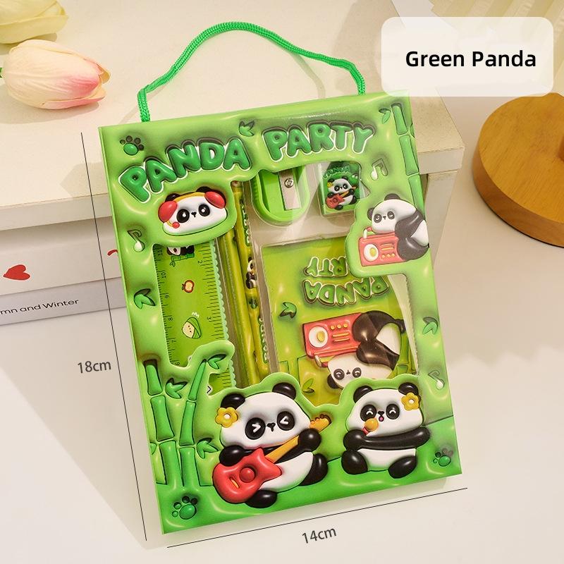 

Pencil Set Essential Mini Notebook Set Stationery Set Colorful For Schools Students Pencil Cases зелений