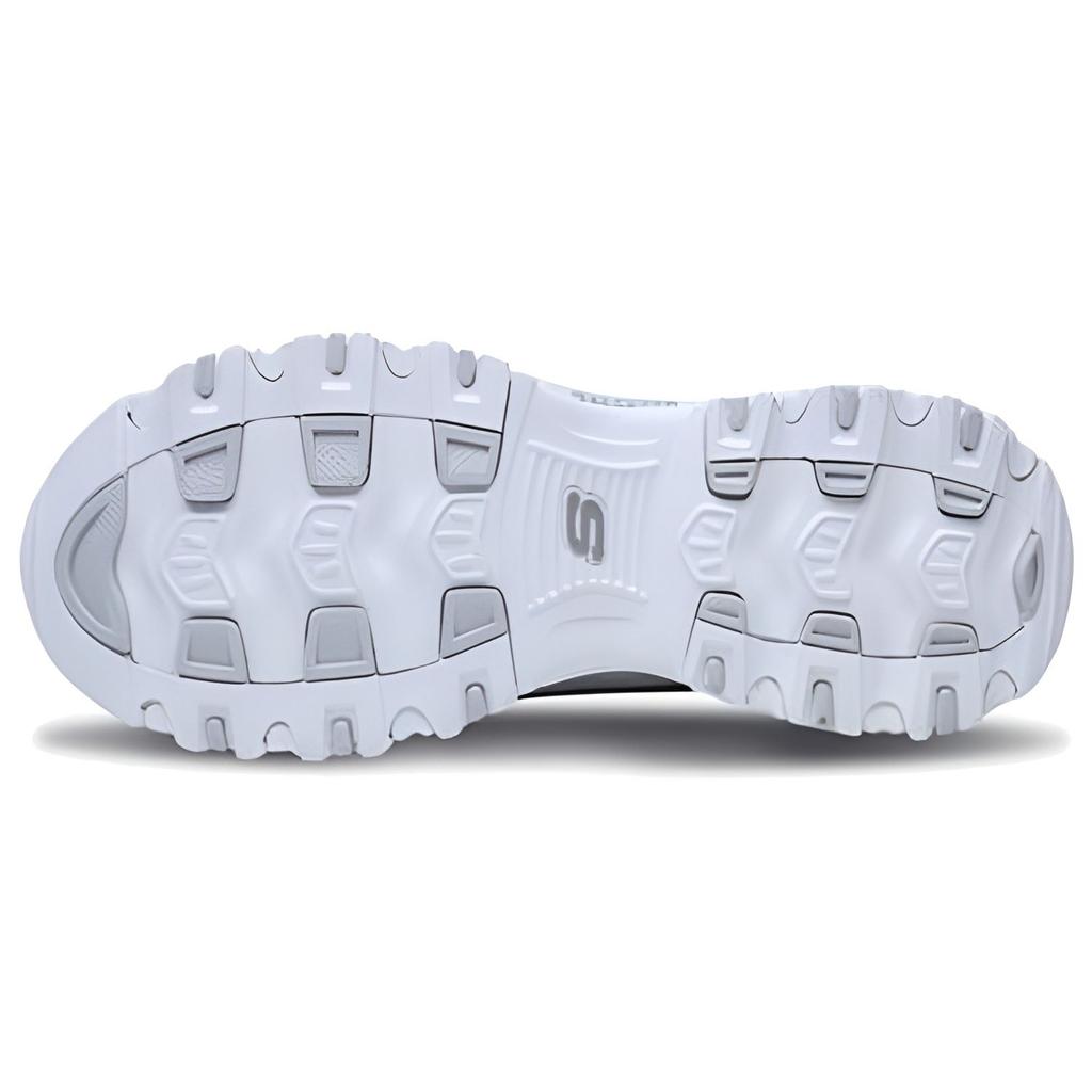 Skechers DLites Now & Then Low-Top Sneakers Women Sneakers White Silver 11923-WSL