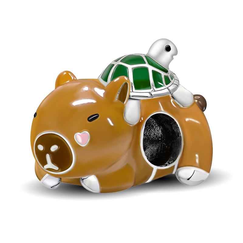 Copper Owl Panda Elephant Dog Butterfly Cute Charms Beads Fit Original Pan Bracelet Bangle High Quality Diy Jewelry