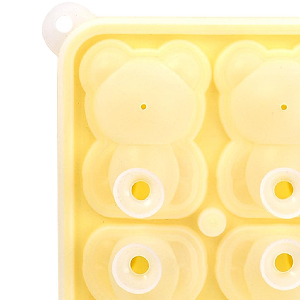 Little Bear Shape Ice Mold 4 Grids Silicone Ice Block Mould for Making Ice Cream Cake Candle