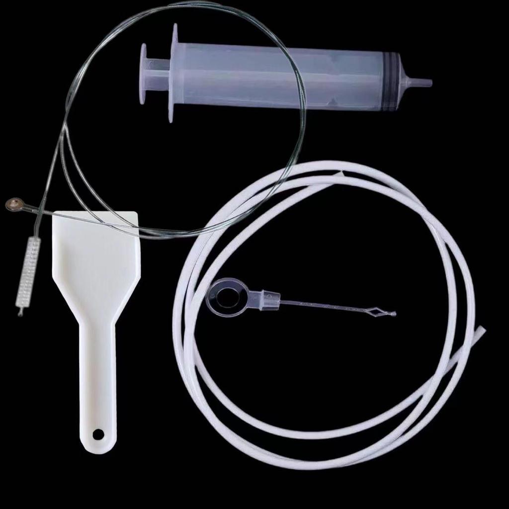 Refrigerator Unclogger & Cleaner Set: Bristle Brush, Cleaning Brush, Drain Unclogger, Deodorizer Box, Syringe