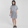 Wimzi Mind Blossom Short-Sleeve Shirt Dress Ash Blue