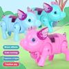 New Pink Color Electric Walking Pig Toy With Light Musical Kids Funny Electronics Toy Children Birthday Gift Toys