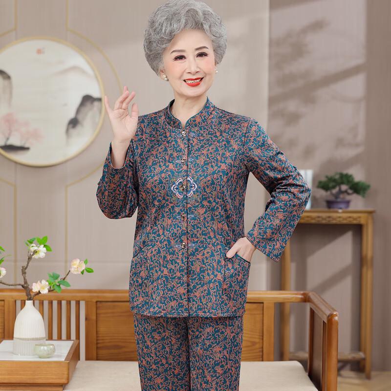 MooOU Elderly Women's Casual Spring Autumn Outfit Set