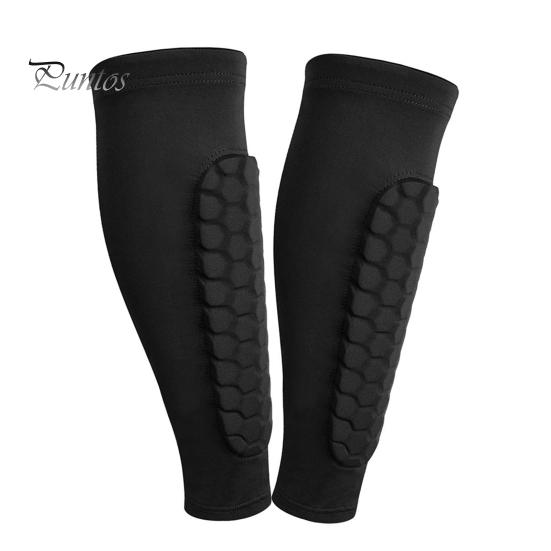 

Футбольные щитки для голени для молодежи и взрослых, компрессионный рукав для голени с сотовыми накладками, спортивная защитная экипировка для футбола, бейсбола, катания на лыжах, хоккея S чёрный