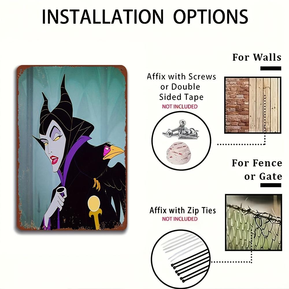 Maleficent & Aurora Themed Iron Wall Art - 8x12 Inch Vintage Metal Sign, Perfect for Home Decor, Bar, Garage, and Gifts, Officia