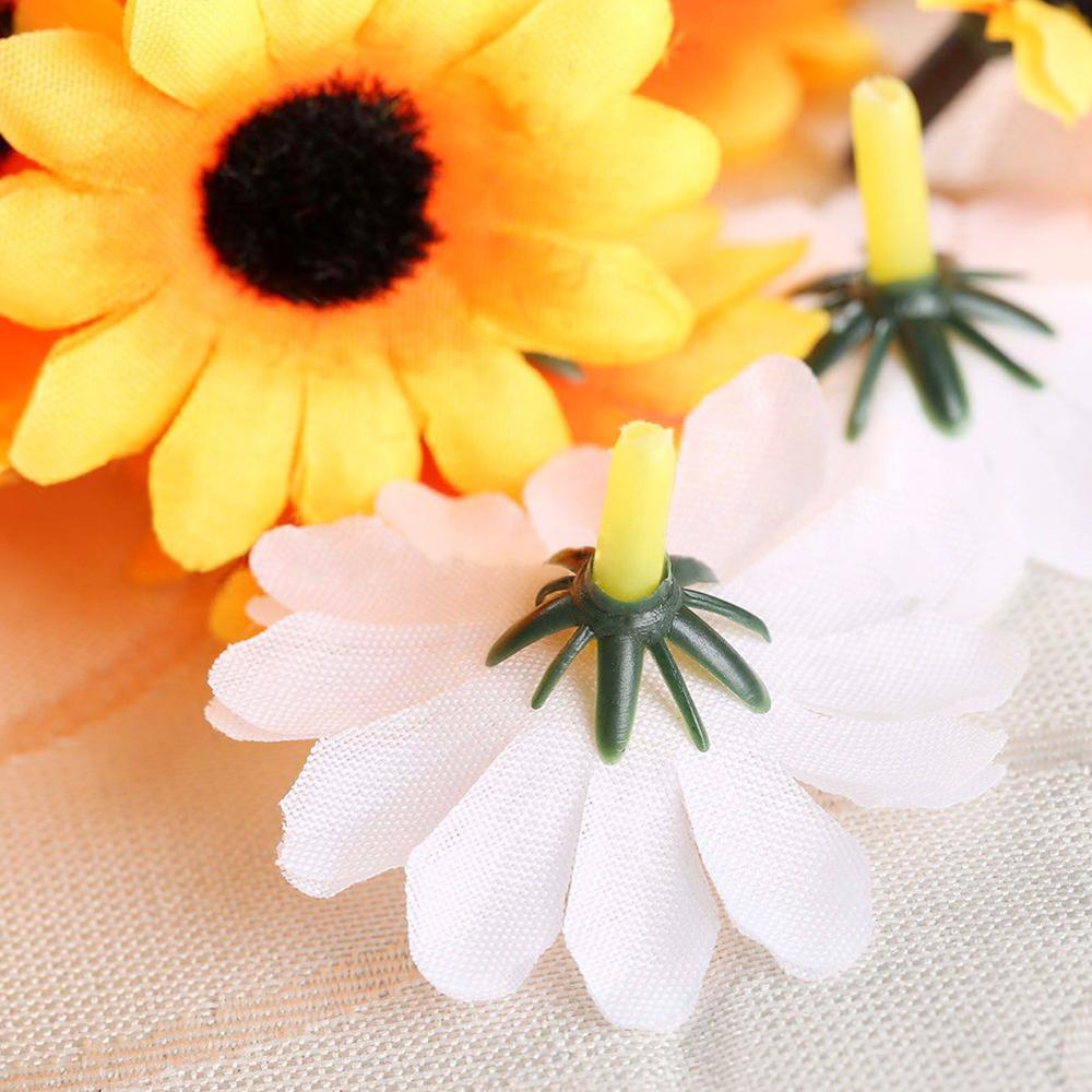 50pcs Artificial Spring Gerbera Daisy Flowers Heads Sunflower DIY Cake/Wedding Party Decoration Artificial Flowers Craft