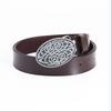 Stylish Men's Retro Full Grain Cowhide Belt with Smooth Buckle