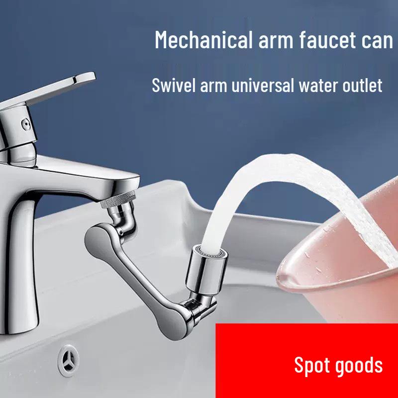 Universal Rotatable Faucet Extender with Splash-Proof Aerator