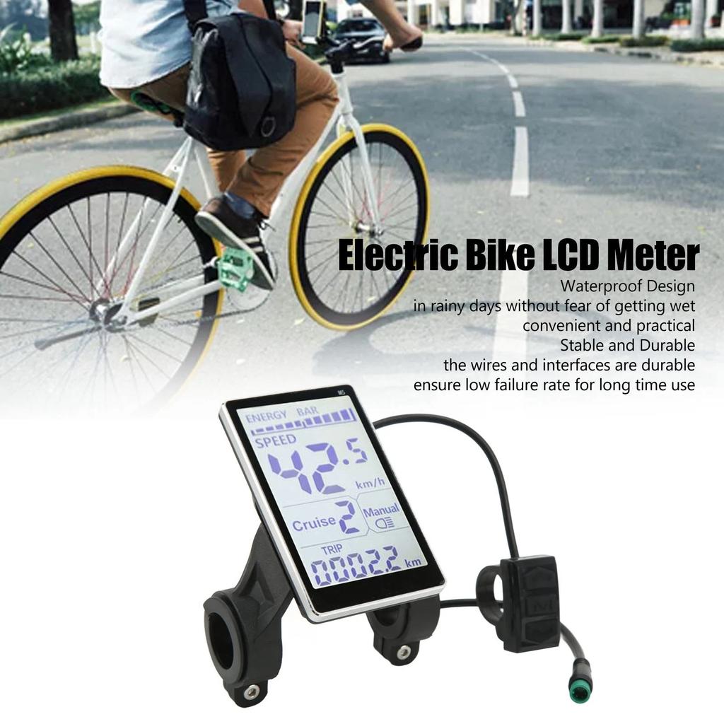 Electric LCD Display 24V 36V 48V 60V 5 Pin Waterproof Scooter LCD Panel Screen for 31.8mm 22.2mm Handlebars