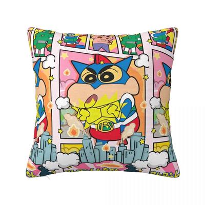 Coperture Cuscini Decorativi Cartoni Animati Decorazione Soggiorno Copricuscino Stampato per Divano Poliestere Federa Morbida