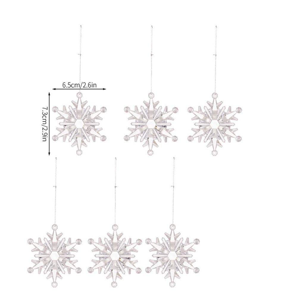 Acrylic Snowflakes Christmas Decorations Hanging Ornaments Decorative Accents