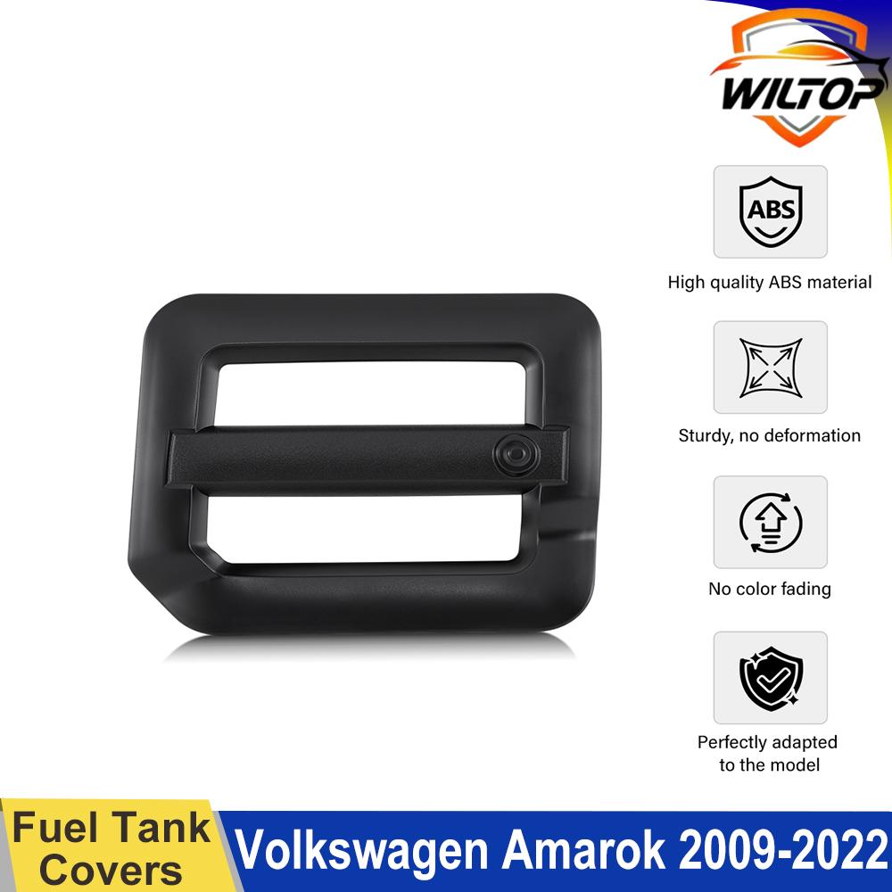Kraftstofftankabdeckungen für Volkswagen Vw Amarok V6 2009-2025 Tankdeckel Zierleisten Schutzabdeckung ABS Mattschwarz Auto Exterieur Zubehör
