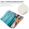 A11E-Beach Seashells Starfish Sand Bath Mat Holidays Summer Bathroom Carpet Rug Non-Slip 3 Piece Toilet Mat Set Starfish Floor