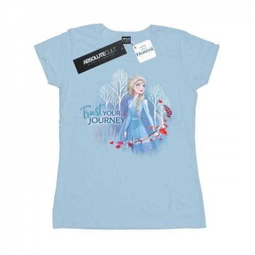 

Disney Womens/Ladies Frozen 2 Trust Your Journey Cotton T-Shirt білий