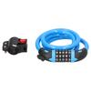Bicycle Password Lock 5Digit Code Combination Lock Bike Security Antitheft Ring Lock(Blue )