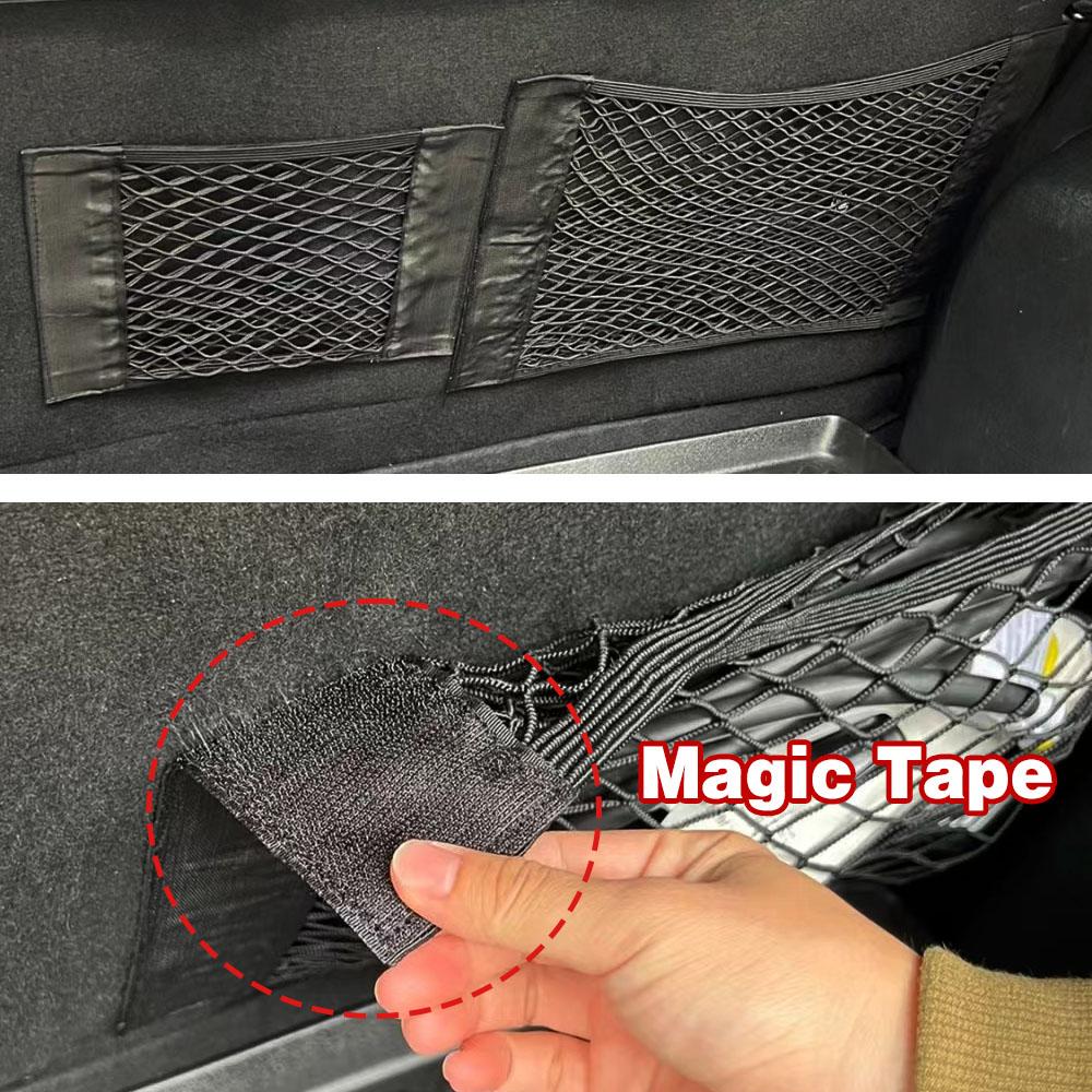 5 Size Car Seat Storage Bag Universal Car Seat Back Magic Sticker Organizer Extinguisher Mesh Net Bag for Auto Stowing Tidying