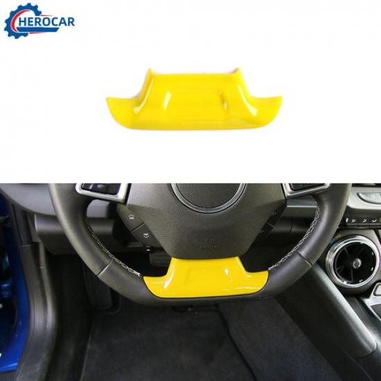 Lenkrad-Panel-Zierleistenabdeckung Dekoration für Chevrolet Camaro 2017+ Gelbes ABS