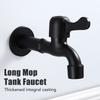 Water Faucet 304 Stainless Steel G1Celsius2 Caliber Wall Mounted     Single Cold Water Tap Black