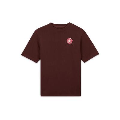 Teyana Taylor Collaboration Retro Logo Rose Embroidery Short Sleeve T-Shirt Women Tops Coffee FB2641-227