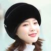 Cappello invernale da donna Vestibilità elastica Peluche imitazione visone Velluto antivento Tinta unita con berretto floreale Forniture per donna