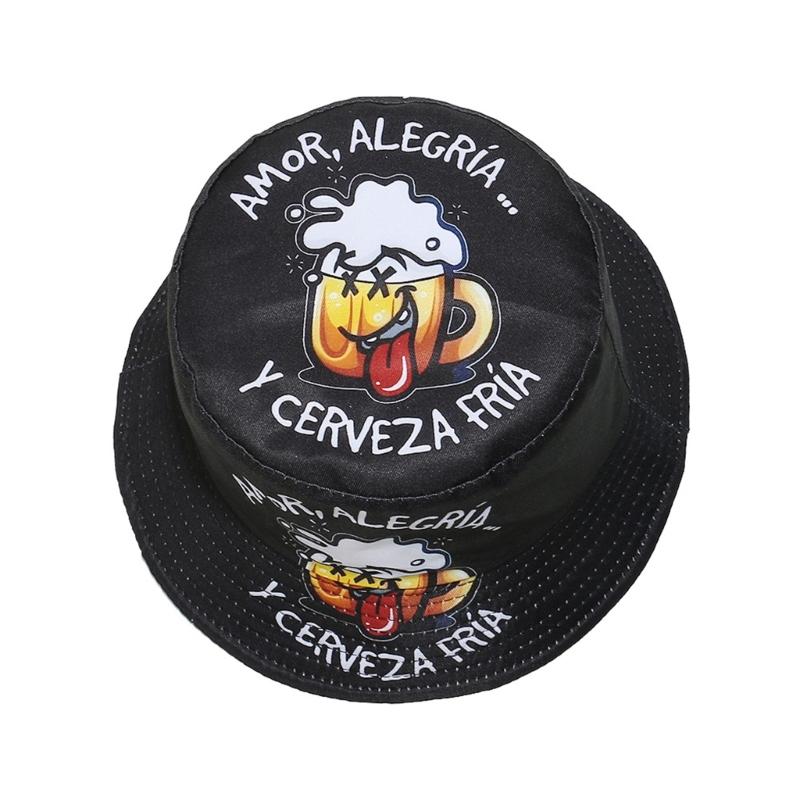 Unisex Octoberfest Bucket Hat Fisherman Hat for Oktoberfest Breathable Sunshade for Teenagers Beer Print Beer Print