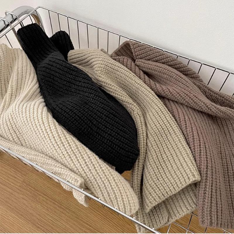Pullover Scarf Knitted Shawl Winter Scarf False Collar Coat Bib Warm Scarf Turtleneck Slit Jumper Shawl Clothes Accessories