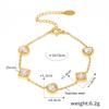 316L Stainless Steel Bracelet With Square And Heart Shape Zircon For Women No Tarnish Gold Silver Color Charm Women's Braccelets