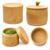 Bamboo Storage Jar Matcha Powder Jar Natural Bamboo Powder Container  For Coffee Powder