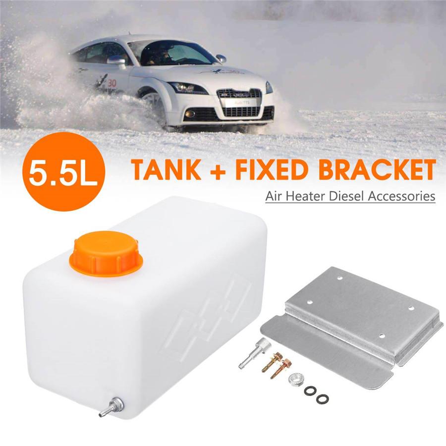 5.5L Plastic Fuel Oil Gasoline Tank+Screw Bracket For Car SUV Air Heater Diesel