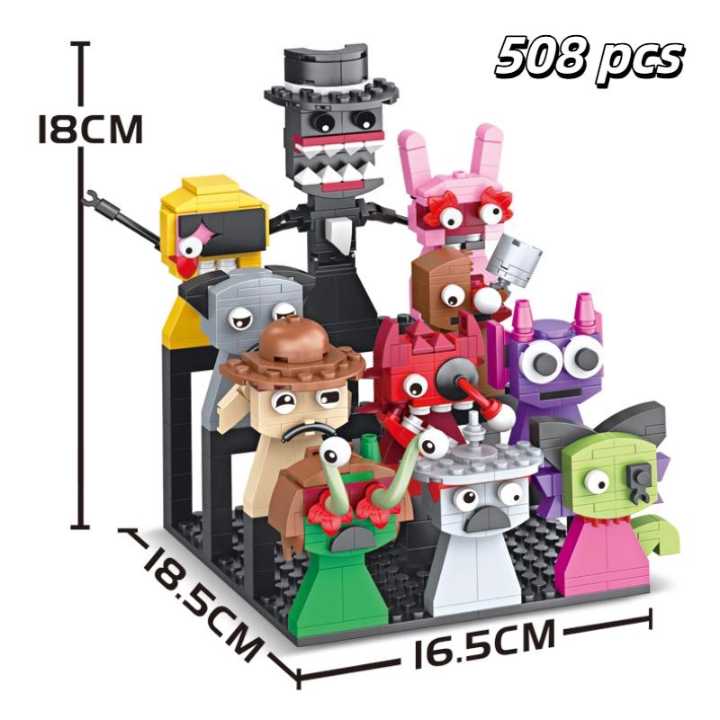 Non-Toxic Moc Game Sprunki Building Blocks Horror Anime Music Game 2 In 1 Friends Figures Bricks Toys Sets Birthday Christmas Gifts