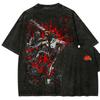Chainsaw Man Anime Lover Washed T-shirt Year Round Clothing High Quality Personality Clothes Plus Size Unisex New Model Couples Tee