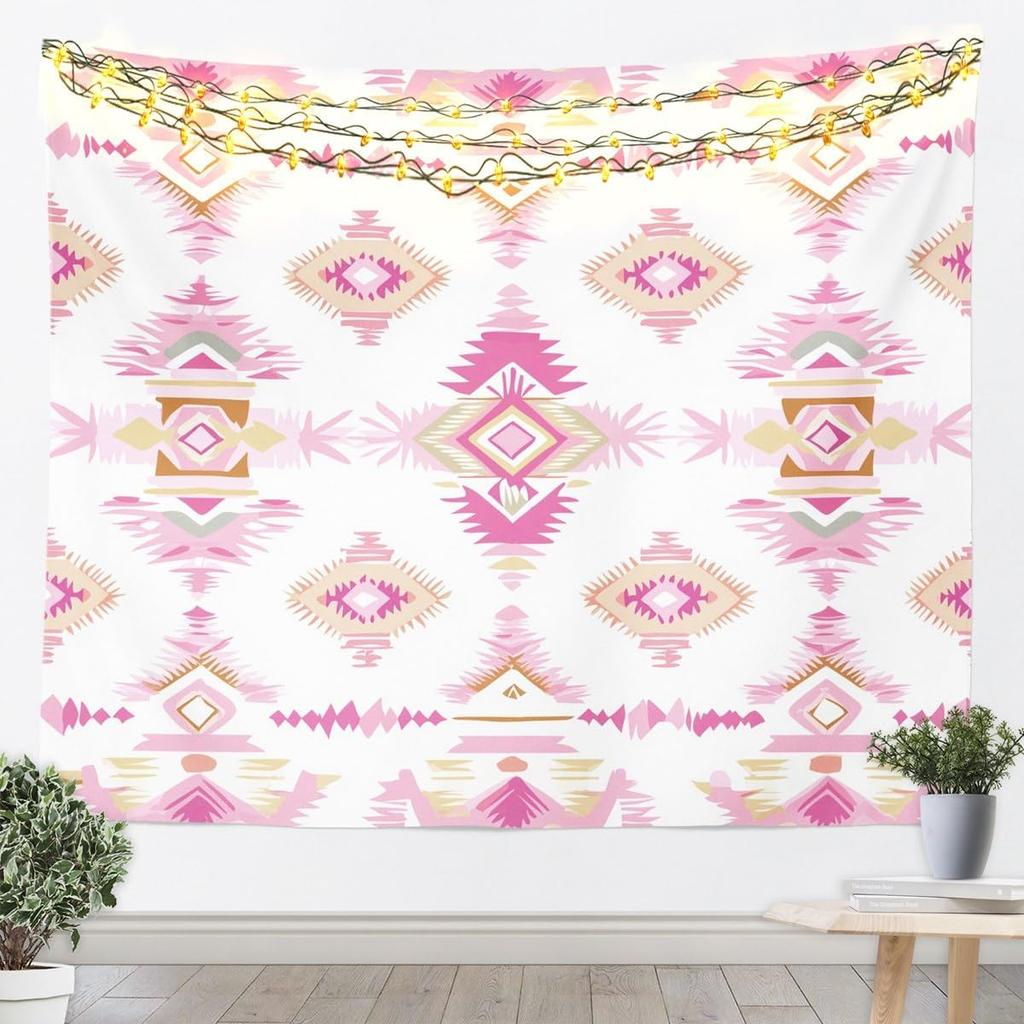 Polka Dot Tapestry Black White Wall Art Geometric Plaid Wall Hanging Blanket for Living Room Bedroom Modern Cute Home Decor