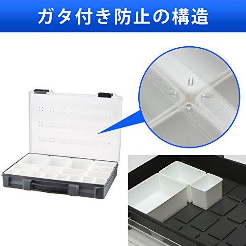 Iris Ohyama Tool Box Accessory Storage Case Transparent Box Parts Separator PS-330 Gray