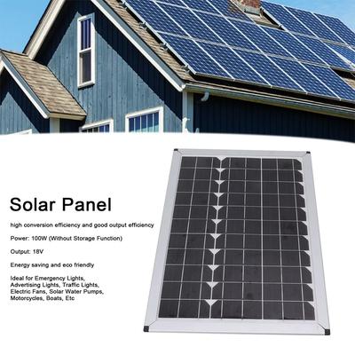 Solar Energy 100W Solar Panel Portable Solar Panel 18V Polycrystalline USB Power Efficient Electricity Generation