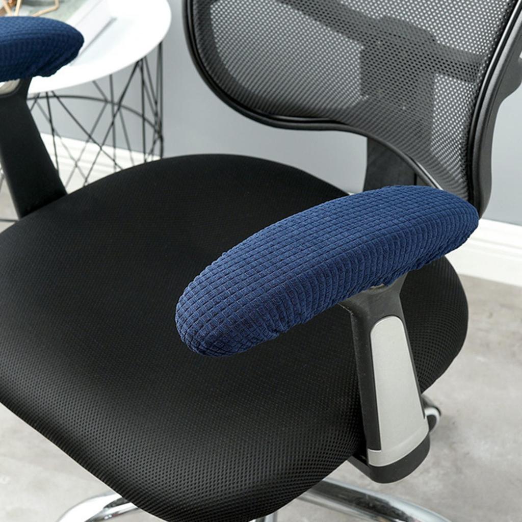 1pair Office Chair Armrest Cover Removable Stretchable Washable Waterproof Fabric Elastic Half Pack for Computer Chair Slipcover Armrest