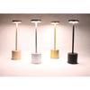 3 Colors I Shape Table Lamp Stepless Dimming LED Eye Protection Bedside Bar Desk Light for Ambiance Silver