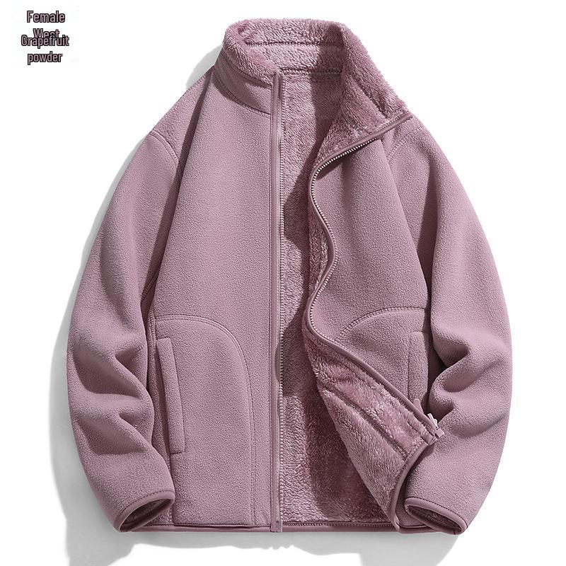 Ollie Double-Sided Polar Fleece Couple Jacket - Soft, Warm, Trendy Winter Coat