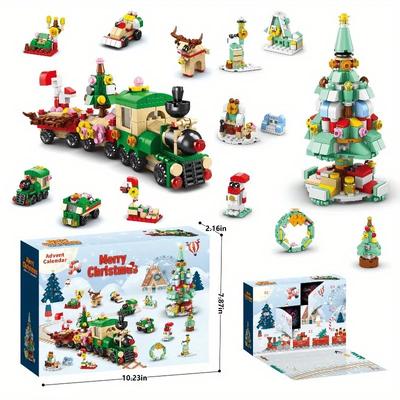 24Years 6 In 1 Upgraded Christmas Series Building Blocks Set Creative Winter Village House DIY Bricks Toys For Kids Xmas Gift