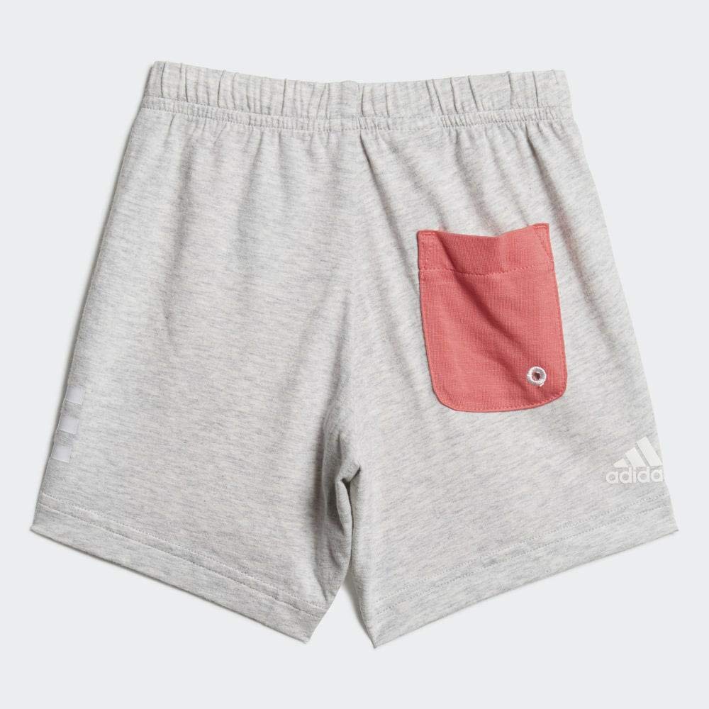 Trainingsbekleidung I Sport ID Logo Shorts Set FTM85 Kinder Pink F13 Japan 60 [Adidas] T-Shirt & [Junior] Weiß/Prisma (DV1261) (GRATIS Größe)