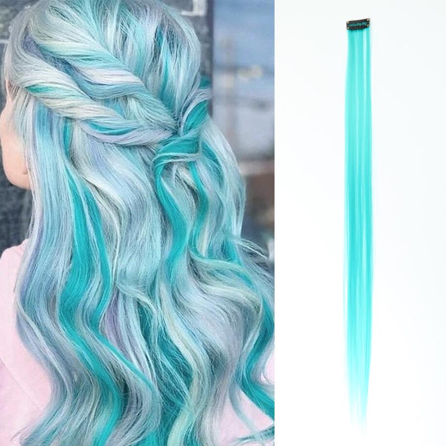 Colorful Invisible Clip-In Hair Extension: High-Temperature Silk for Highlighted Straight Hair